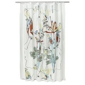 Rare Marimekko‎ Iso Satakieli Faces Birds Shower Curtain Maija Isola Finland VTG